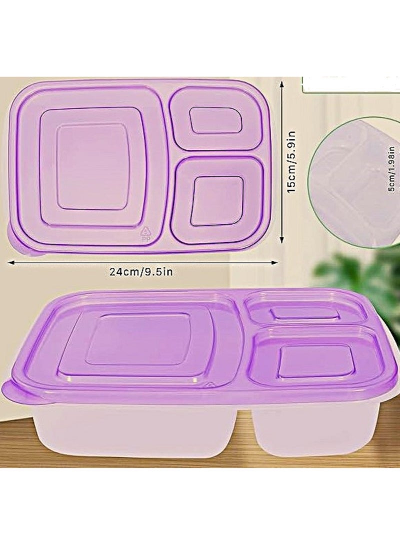 فافيلا لانش بوكس مقسم 3 أقسام – سعة 2.2 لتر – طقم 2 قطعة – سهل الفتح وآمن لغسالة الأطباق - Image 4